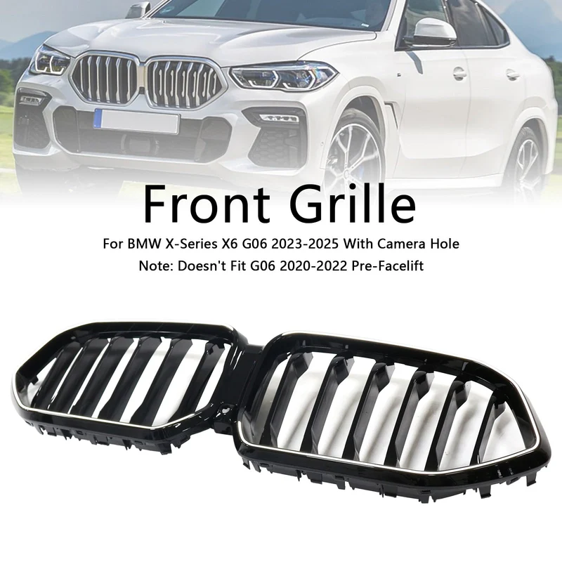 Grille BMW X6 G06 M60i Noir 2023-2025 Pare-Chocs