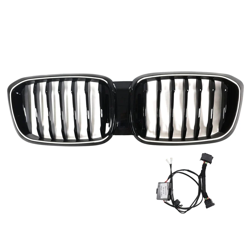 Calandre Maille BMW X3 X4 G01 G02 Noir Brillant 2018-2021