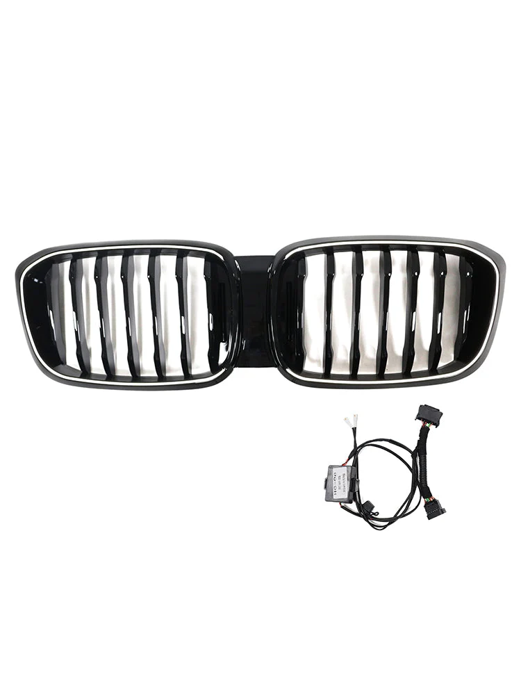 Calandre Maille BMW X3 X4 G01 G02 Noir Brillant 2018-2021