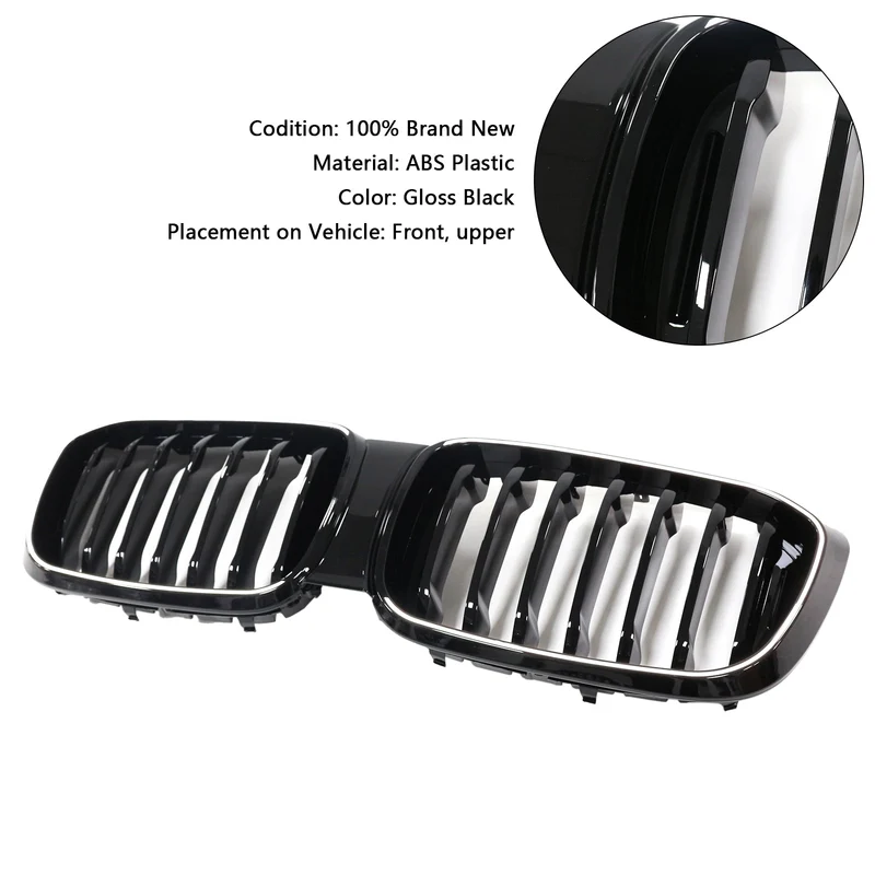 Calandre Maille BMW X3 X4 G01 G02 Noir Brillant 2018-2021