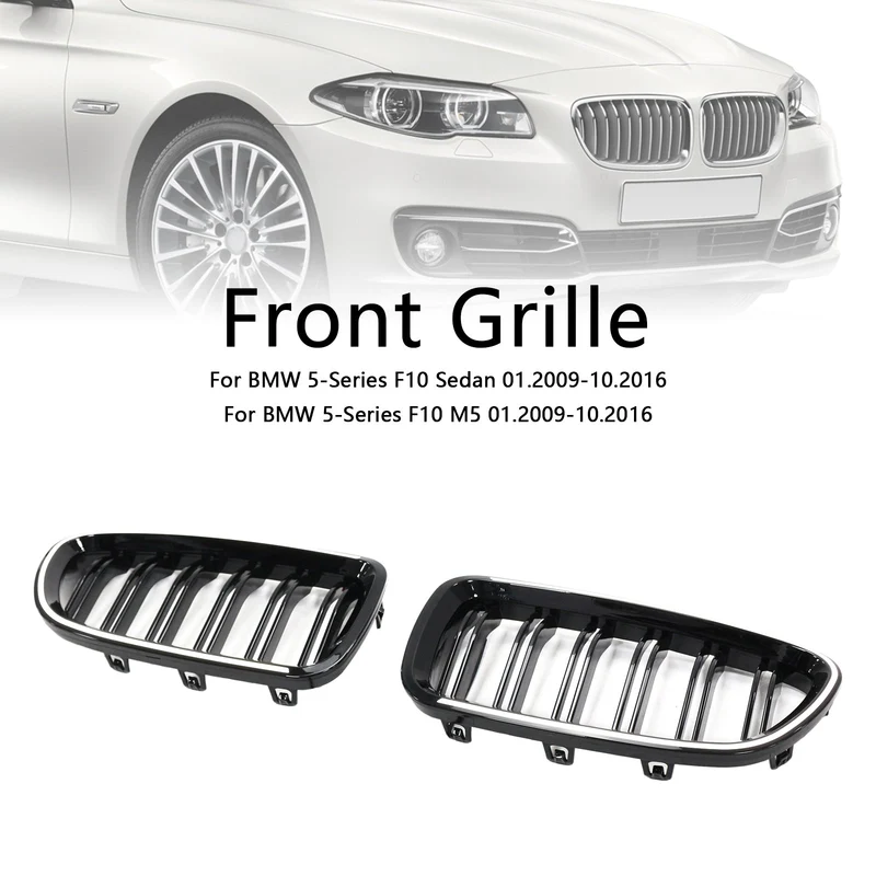 Calandre BMW Série 5 F10 F11 2009-2016 Noir Brillant