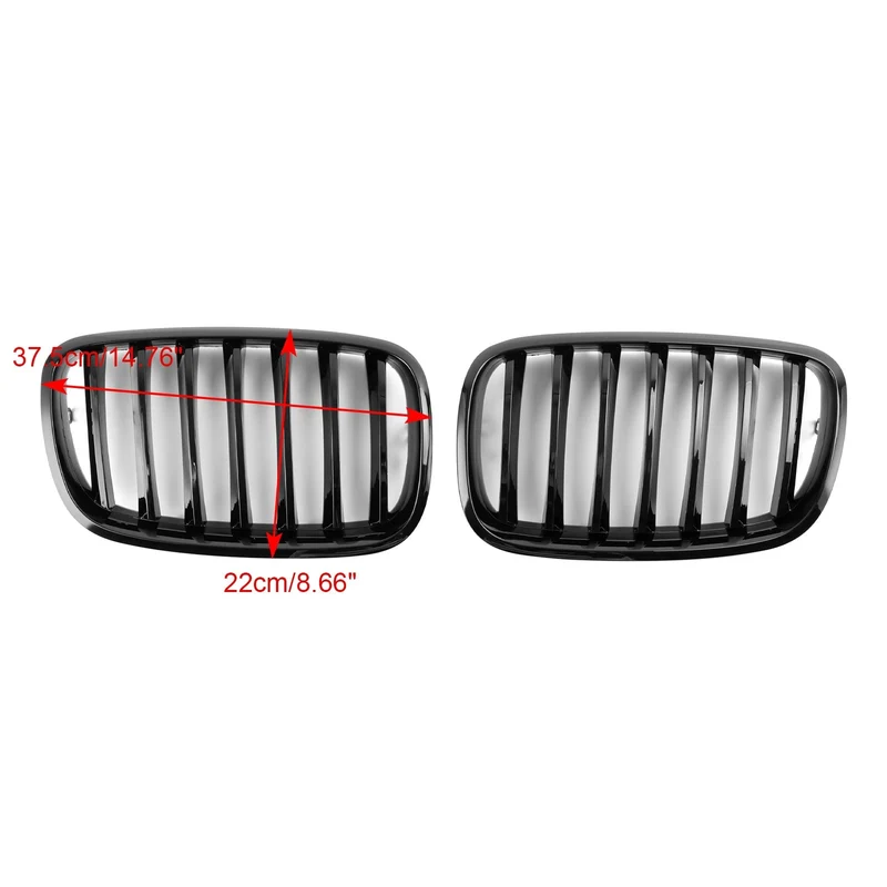 Calandre Avant BMW X5 E70 X6 E71 Noir Brillant 2007-2014