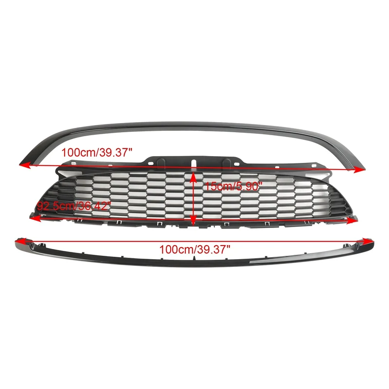 Calandre MINI R55 R56 R57 R58 R59 Cooper S JCW Noir Brillant