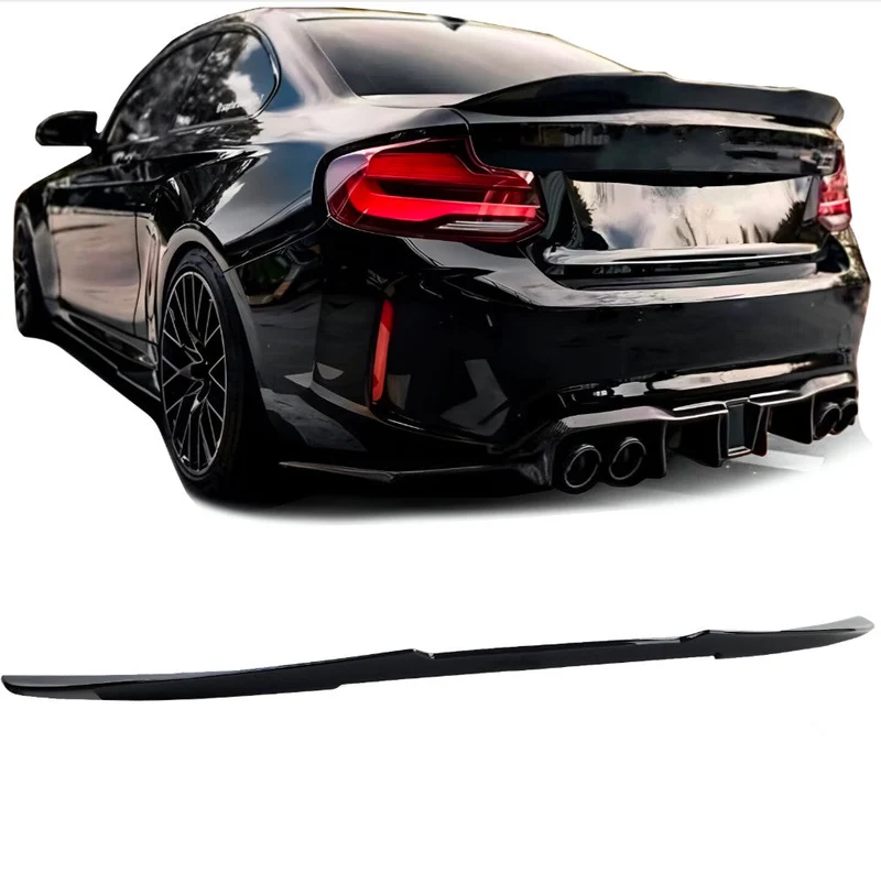 Aileron Becquet Coffre Look M Performance BMW Série 2 F22 M2 F87 Noir Brillant