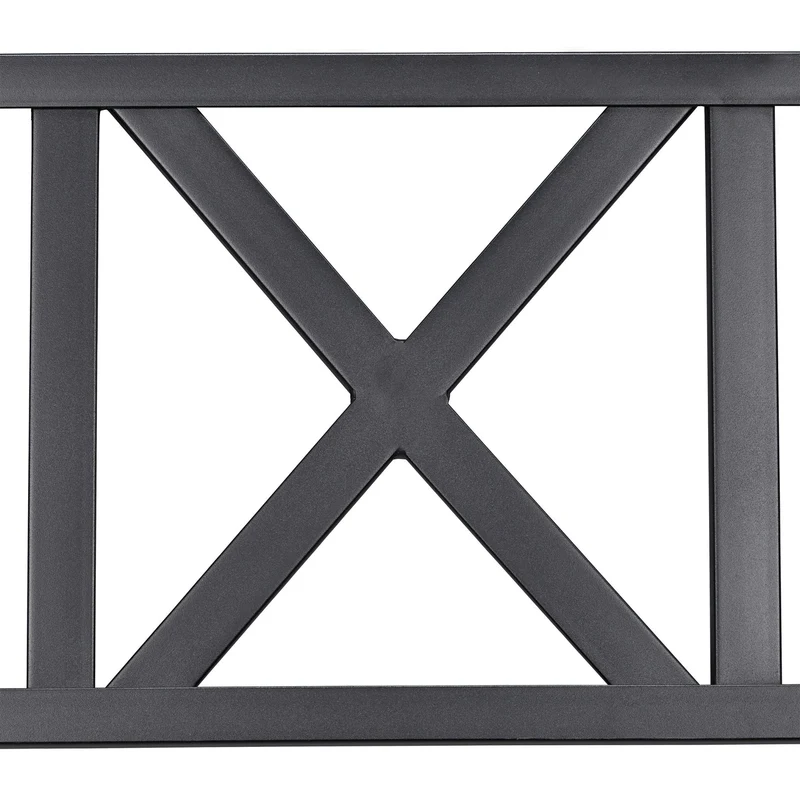 Banc de jardin robuste design rustique 127 x 63 x 80,5 cm confortable deux places en acier blanc 13_0010512