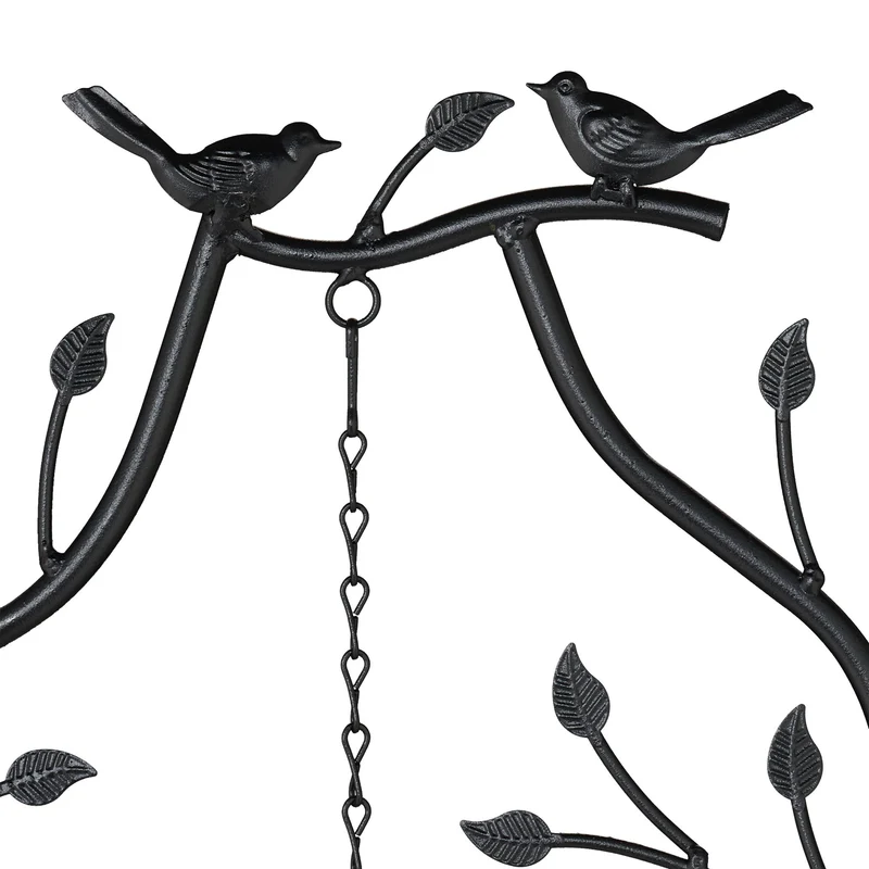 Lot de 2 tuteurs à plantes treillis vintage extérieur support croissance jardin 120 x 25 x 25 cm en métal noir 13_0016767