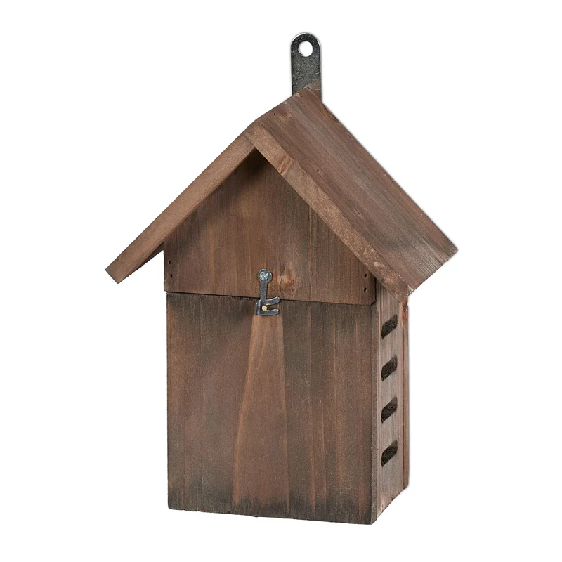 Hôtel à insectes coccinelles abri suspendu jardin ou balcon ouverture facile style naturel en bois marron 13_0015262