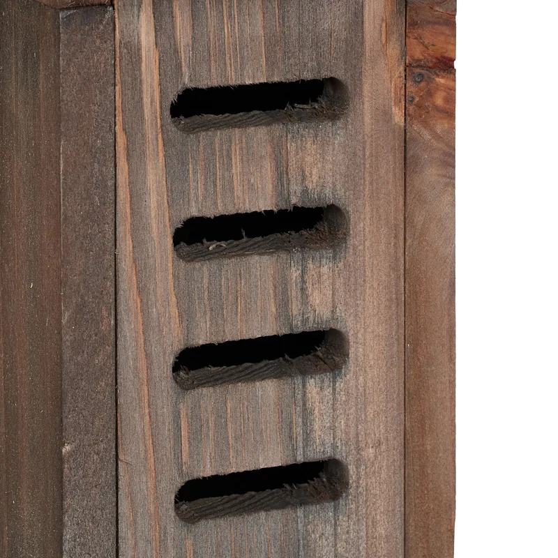 Hôtel à insectes coccinelles abri suspendu jardin ou balcon ouverture facile style naturel en bois marron 13_0015262
