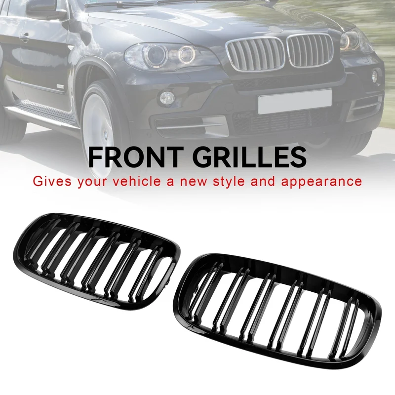 Grilles Calandre BMW X6 E71 E72 Noir Brillant 2007-2014