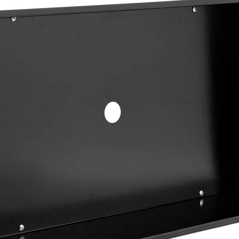 Parterre de fleurs surélevé pour jardin 120 x 60 x 60 cm usage extérieur design moderne en acier noir 13_0016940