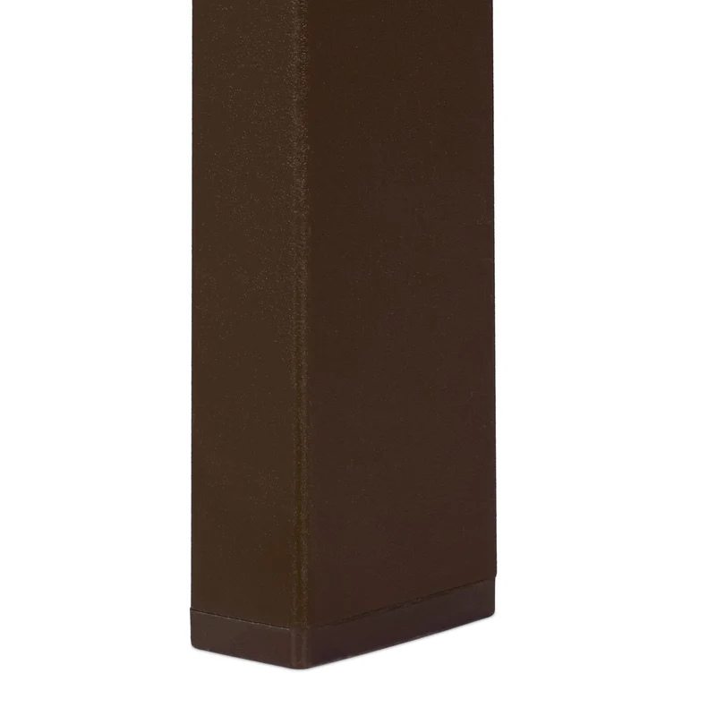 Table de balcon carrée aspect bois 39 x 52 x 48 cm polyvalente résistante aux intempéries en plastique marron 13_0015744