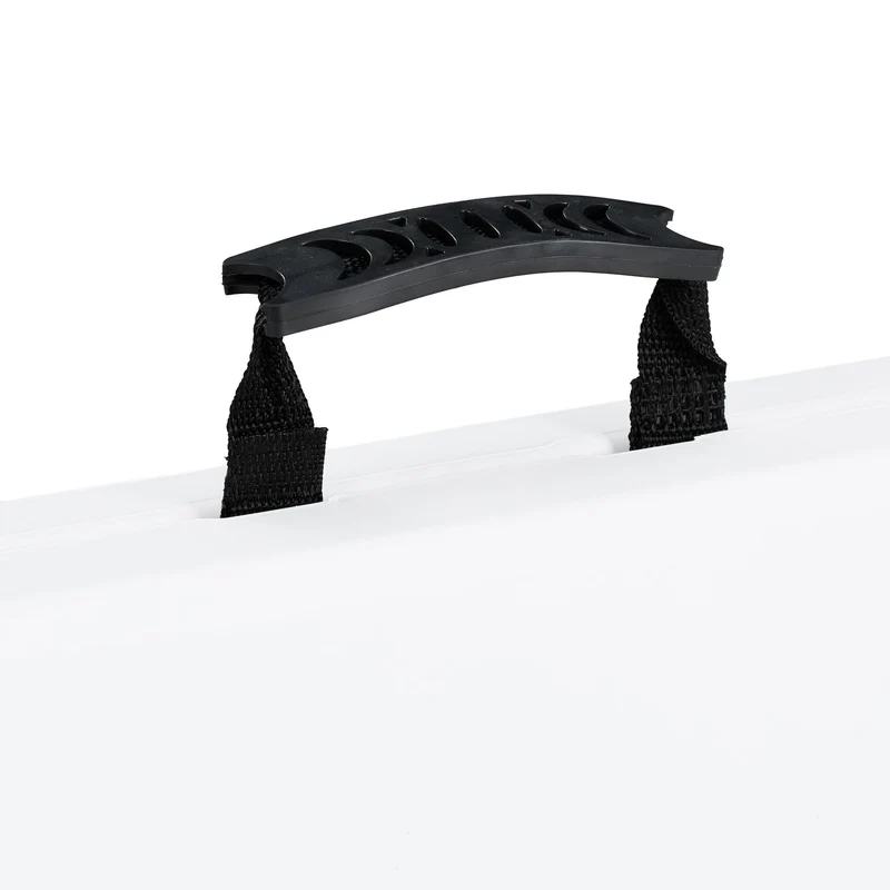Table de jardin pliante rectangulaire 180 x 75 x 74 cm facile à transporter pour 8 personnes en plastique blanc 13_0015815