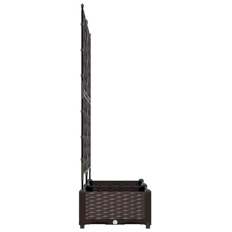 Lot de 2 cache-pots de jardin moderne en acier 80 x 40 x 125,5 cm durable finition chic marron 02_0058512