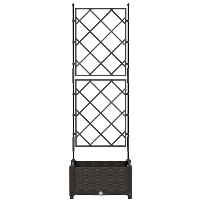 Cache-pot de jardin moderne extérieur 40 x 40 x 125 cm durable design chic en acier marron 02_0058510