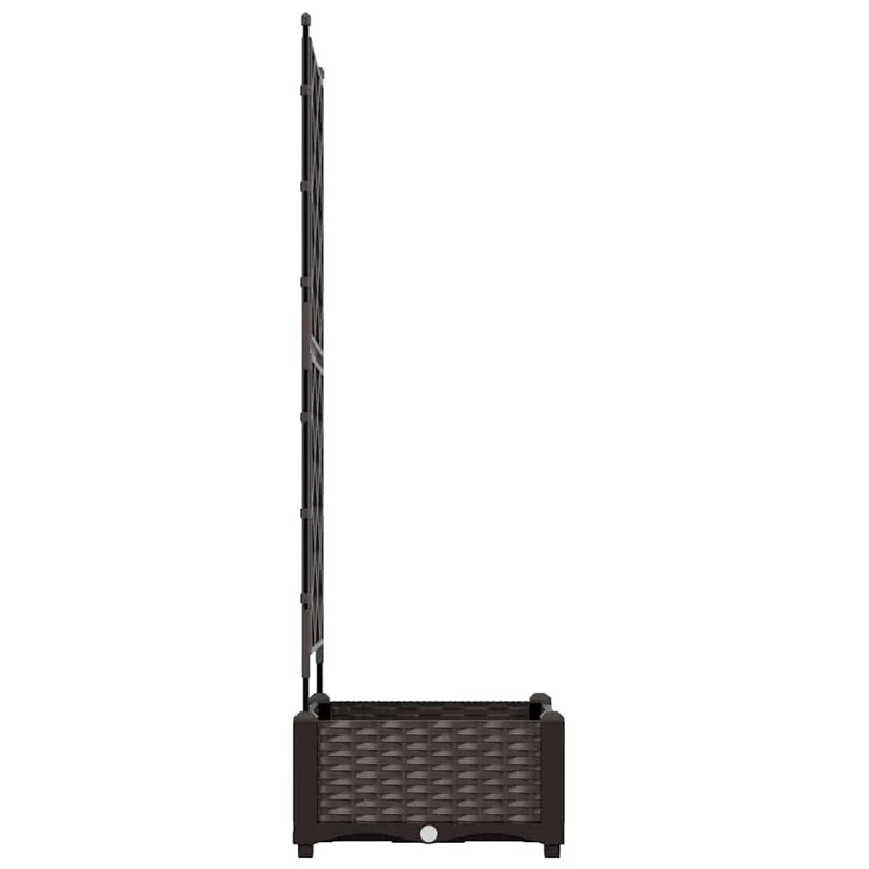 Cache-pot de jardin moderne extérieur 40 x 40 x 125 cm durable design chic en acier marron 02_0058510