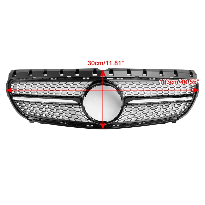 Grille Calandre Mercedes Benz Classe B W246 2015-2018 Lifting Noir