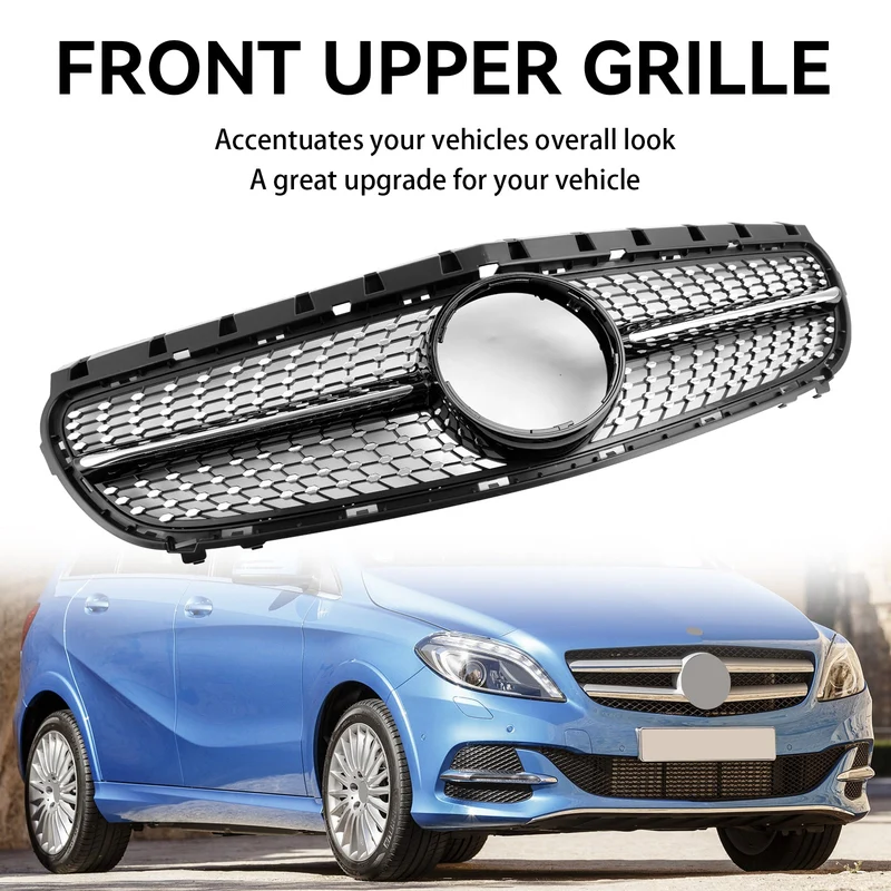 Grille Calandre Mercedes Benz Classe B W246 2015-2018 Lifting Noir