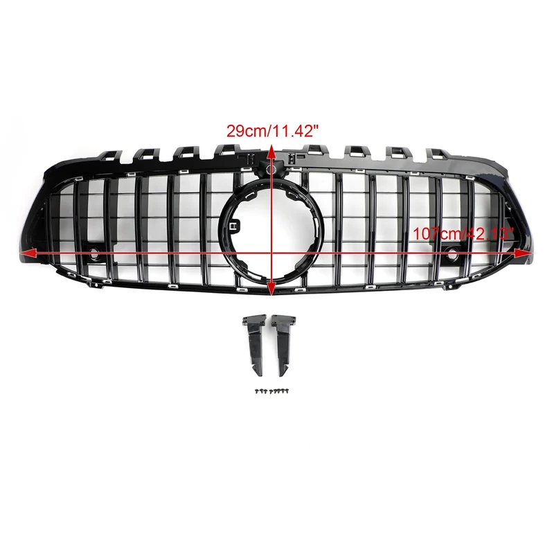 Grille Pare-Chocs Avant Mercedes Benz Classe A W177 2019-2021 Style GT Noir