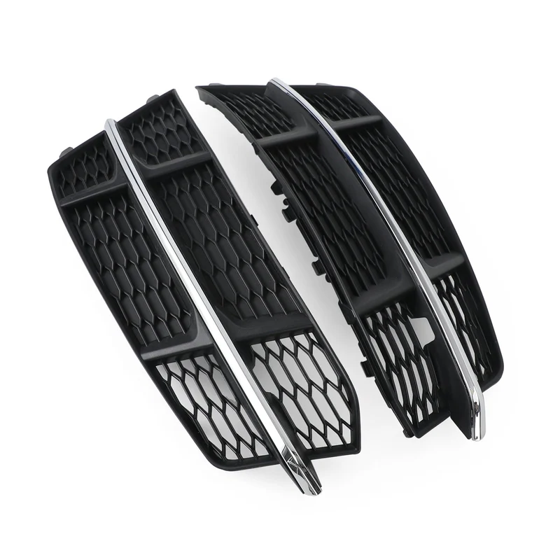 Grille Calandre Inférieure Pare-Chocs Audi A6 C7 S-Line 2016-2018 Noir Chrome