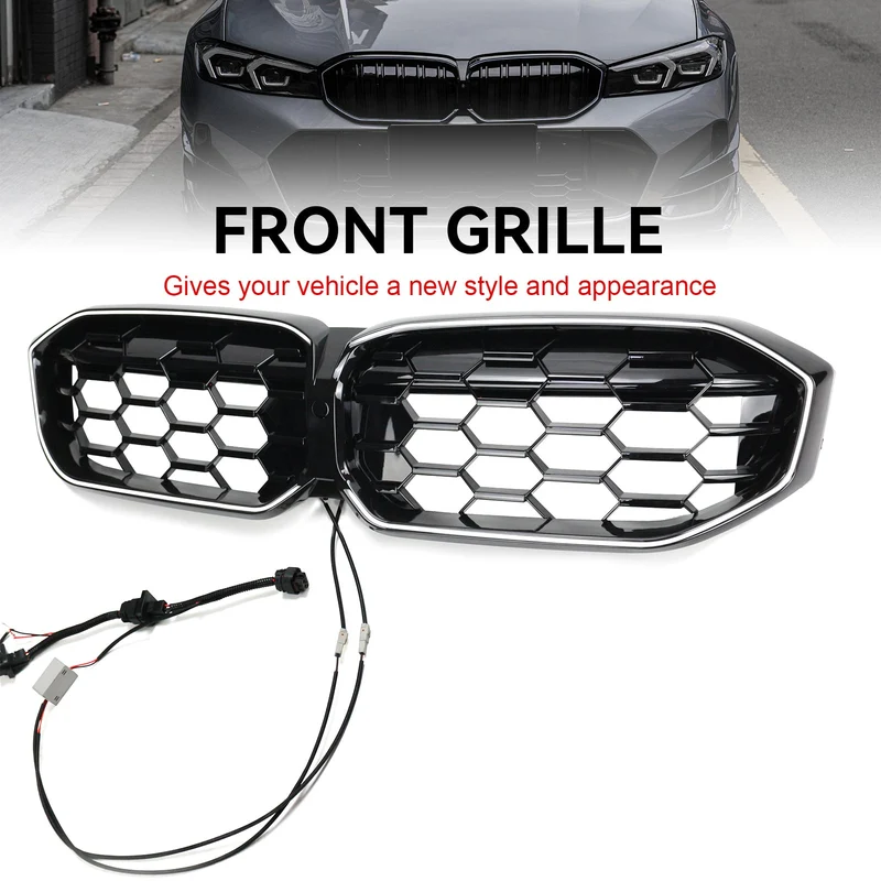 Calandre Maille Diamant BMW Série 3 G20 G28 Noir 2023-2024