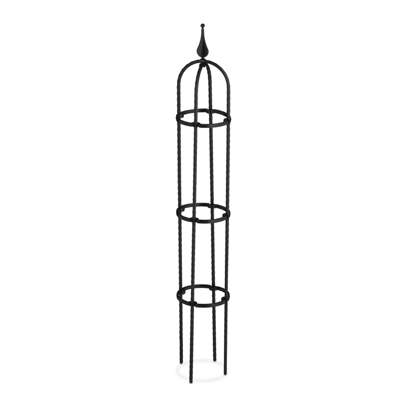 Lot de 2 treillis décoratifs pour plantes grimpantes jardin 100 x 30 cm en métal vert 13_0011746