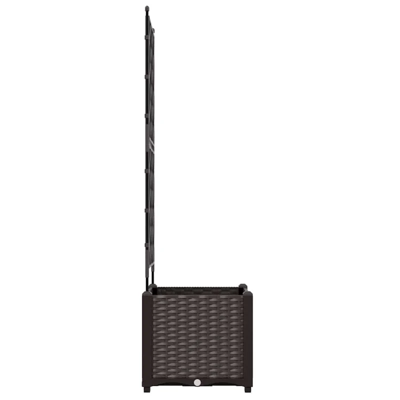 Cache-pot de jardin moderne extérieur épuré 40 x 40 x 143 cm en acier marron 02_0058511