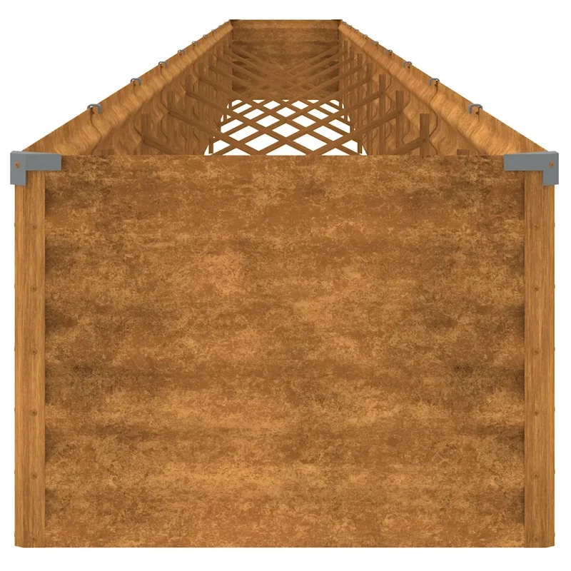 Lot de 1 lit surélevé de jardin décoratif 960 x 50 x 36 cm en acier corten marron 02_0046132