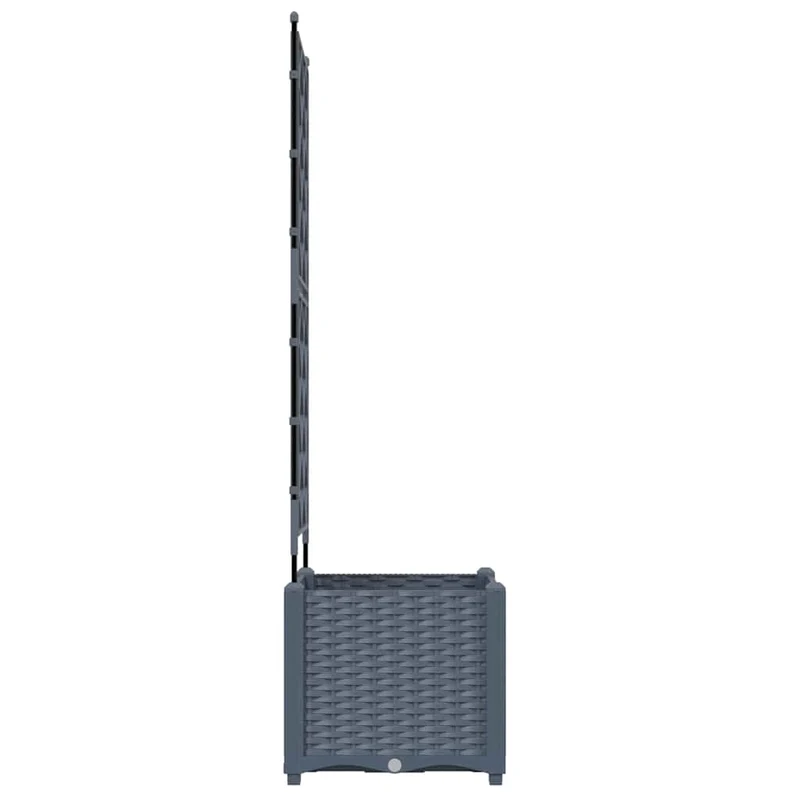 Cache-pot de jardin moderne extérieur 40 x 40 x 143 cm durable chic en acier gris clair 02_0058580