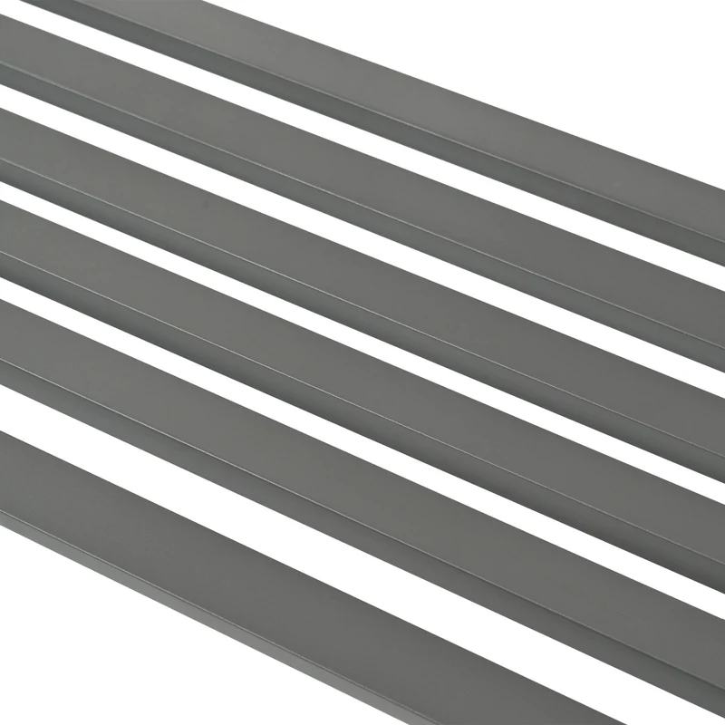 Banc de jardin classique confortable 127,5 x 59,5 x 82 cm pour 2 personnes en métal gris 13_0017466
