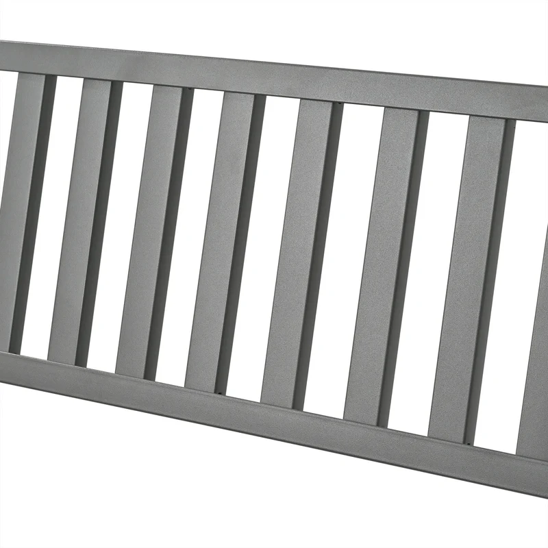 Banc de jardin classique confortable 127,5 x 59,5 x 82 cm pour 2 personnes en métal gris 13_0017466