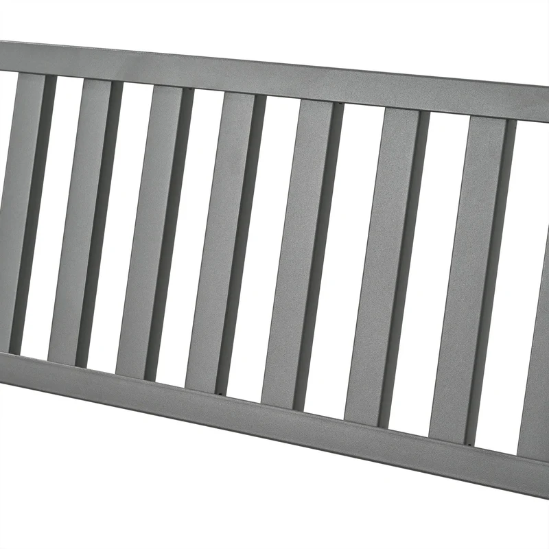 Banc de jardin classique confortable 127,5 x 59,5 x 82 cm pour 2 personnes en métal gris 13_0017466