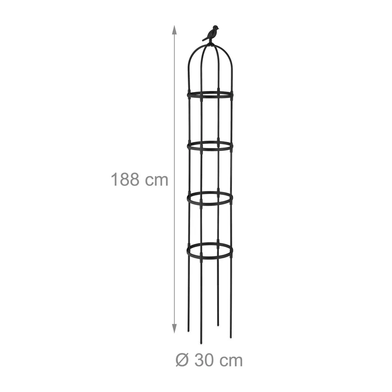 Lot de 2 treillis décoratifs cuisiné jardin 180 x 180 cm support plantes grimpantes en métal noir 13_0011744