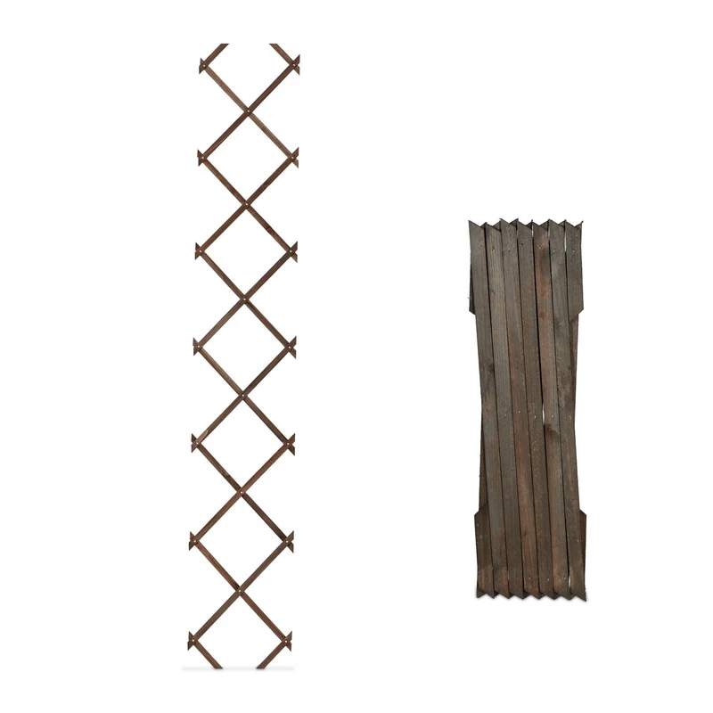 Lot de 3 tuteurs extensibles pour plantes grimpantes jardin 180 x 30 x 1 cm en bois de sapin naturel 13_0016867