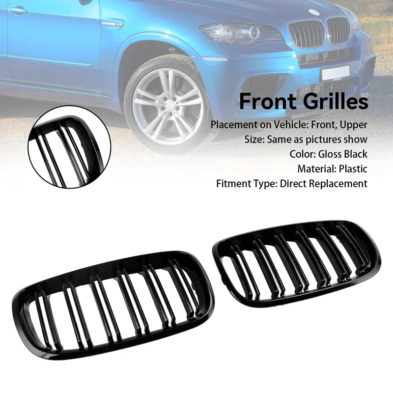 Calandre Pare-Chocs BMW X6 M E71 Noir Brillant 2009-2014
