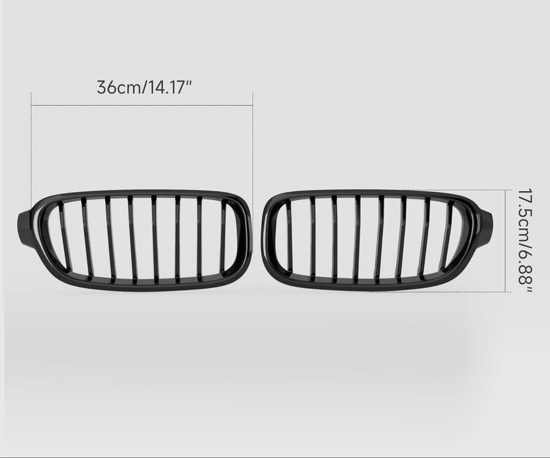 Grille BMW Série 3 F30 F31 F35 Noir Brillant 2012-2019