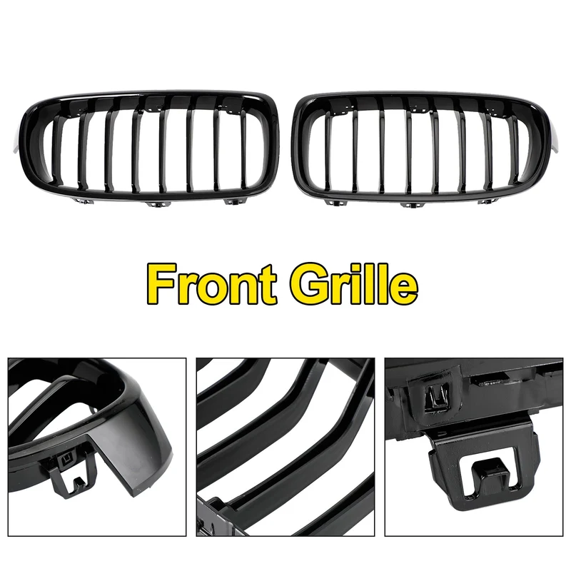 Grille BMW Série 3 F30 F31 F35 Noir Brillant 2012-2019