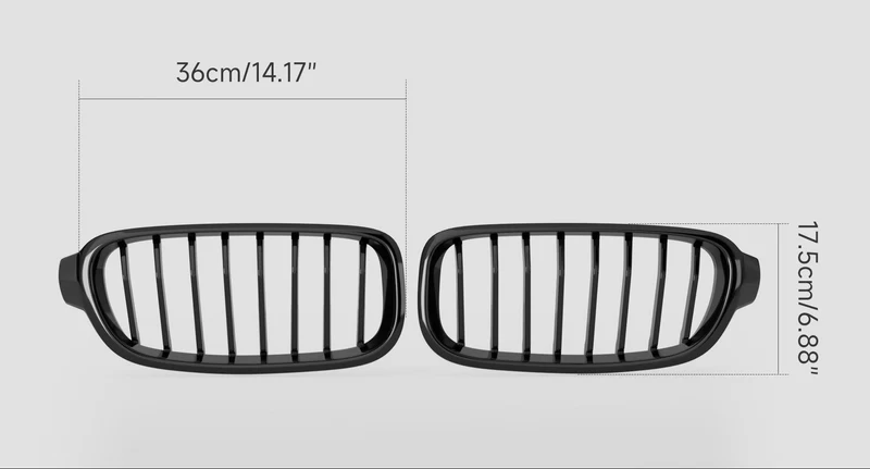 Grille BMW Série 3 F30 F31 F35 Noir Brillant 2012-2019