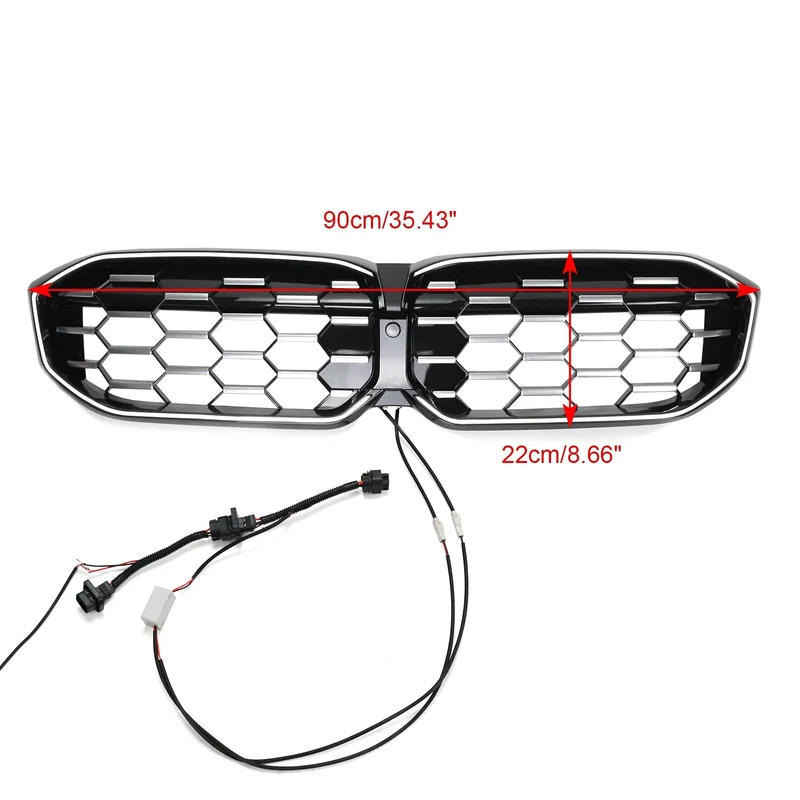 Calandre Diamant BMW Série 3 G20 G28 Noir Argent 2023-2024
