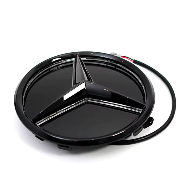 Emblème Calandre Mercedes-Benz Étoilé Lumineux LED Noir Brillant