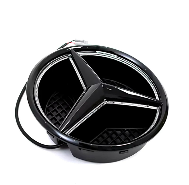 Emblème Calandre Mercedes-Benz Étoilé Lumineux LED Noir Brillant