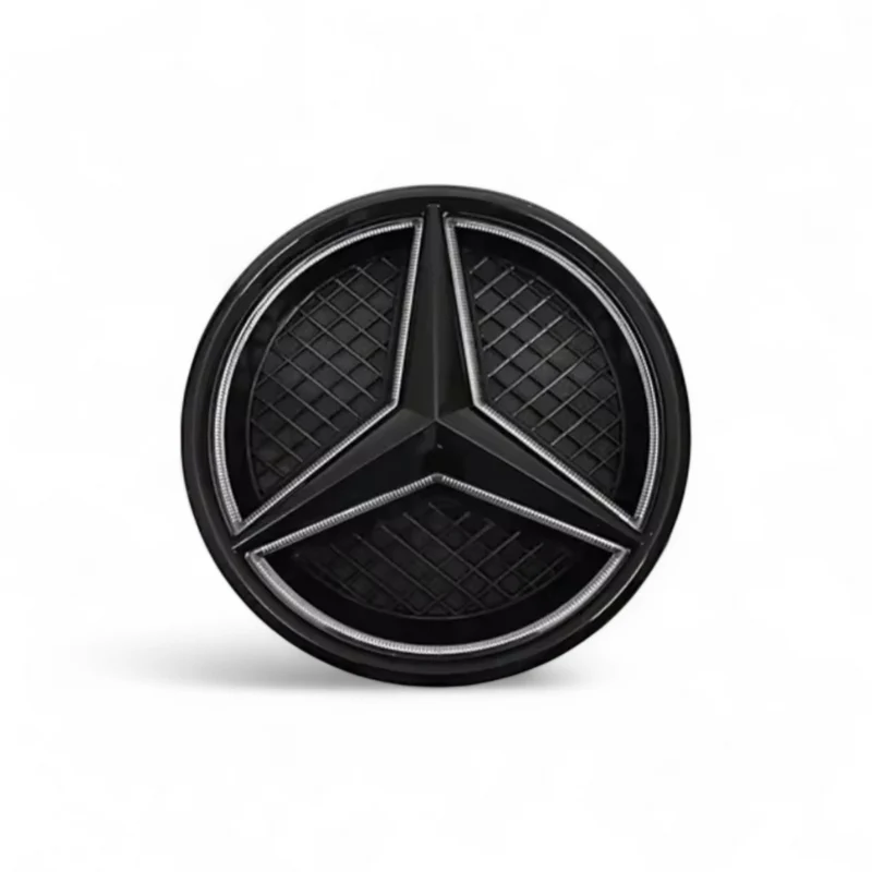 Emblème Calandre Mercedes-Benz Étoilé Lumineux LED Noir Brillant