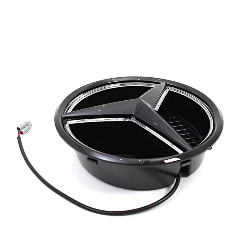 Emblème Calandre Mercedes-Benz Étoilé Lumineux LED Noir Brillant