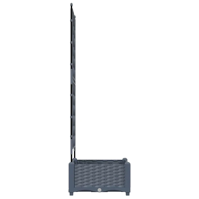 Cache-pot de jardin moderne extérieur 40 x 40 x 125,5 cm durable minimaliste en acier gris clair 02_0058579