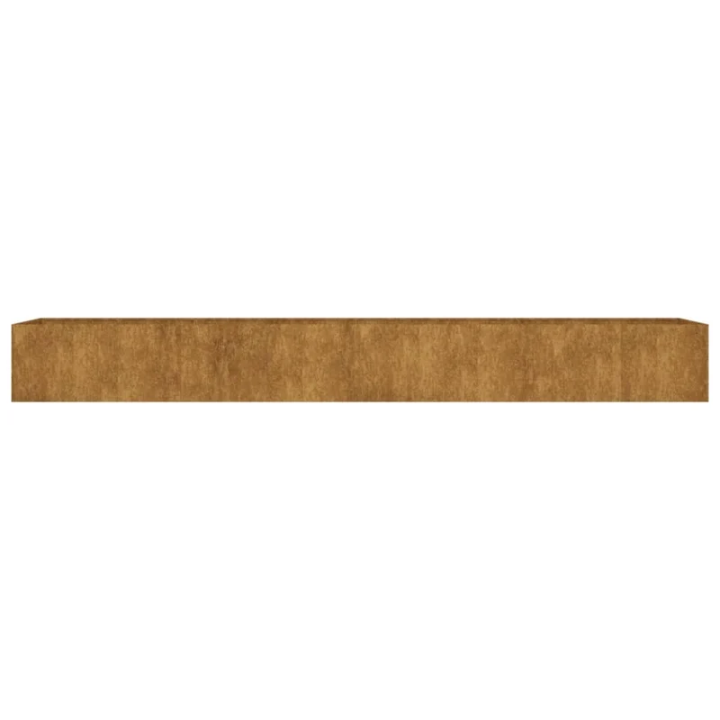 Jardinière bac lit surélevé plantes fleurs terrasse jardin de jardin 360 x 80 x 40 cm acier corten marron 02_0039441