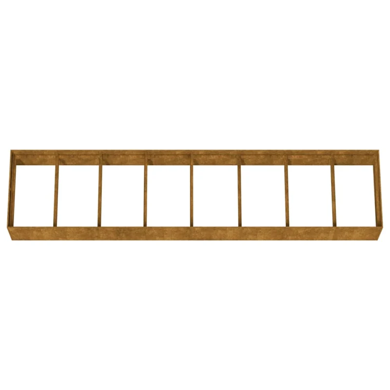 Jardinière bac lit surélevé plantes fleurs terrasse jardin de jardin 360 x 80 x 40 cm acier corten marron 02_0039441