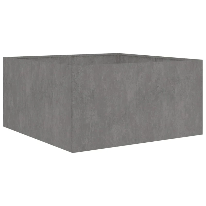 Jardinière bac lit surélevé plantes fleurs terrasse jardin 80 x 80 x 40 cm acier corten marron 02_0037907