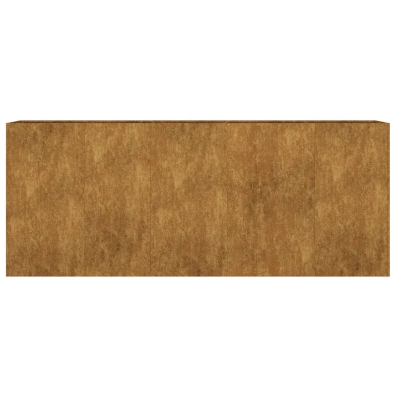 Jardinière bac lit surélevé plantes fleurs terrasse jardin de jardin 200 x 40 x 80 cm acier corten marron 02_0039396