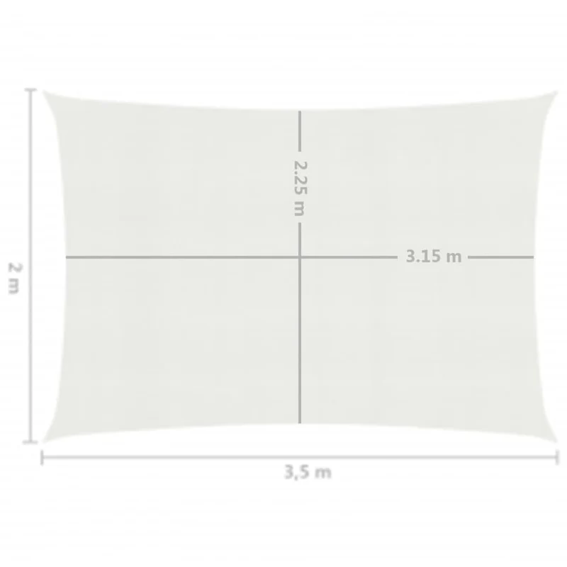 Voile d'ombrage 160 g/m² blanc 2 x 3,5 m pehd 02_0009006