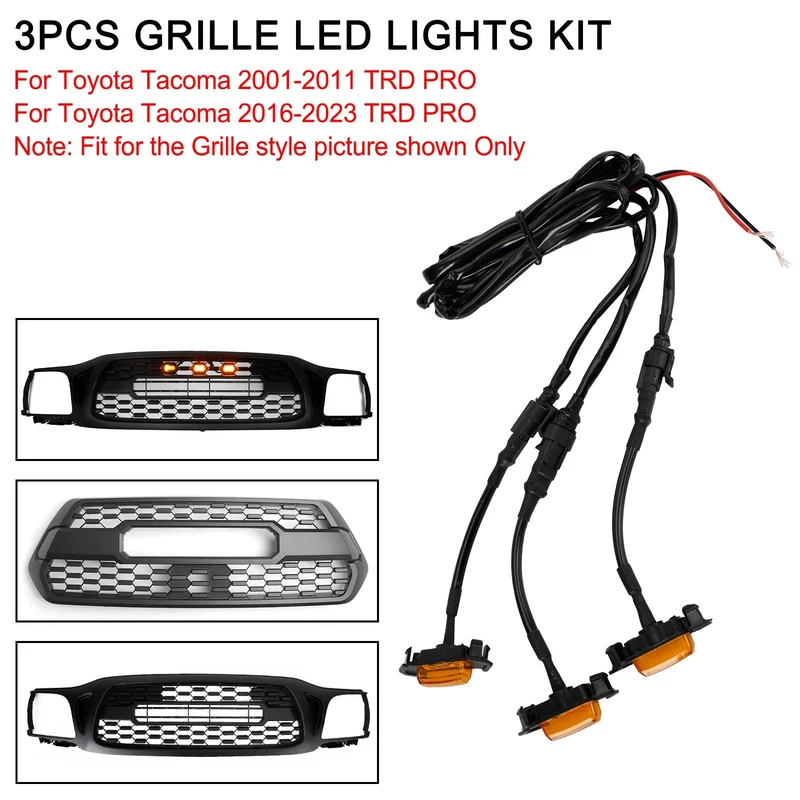 Kit 3 LED Ambre Calandre Toyota Tacoma TRD PRO 2001-2023