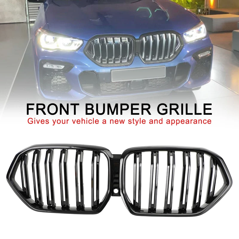 Grille Pare-Chocs Avant BMW X6 G06 Noir Brillant 2020-2022